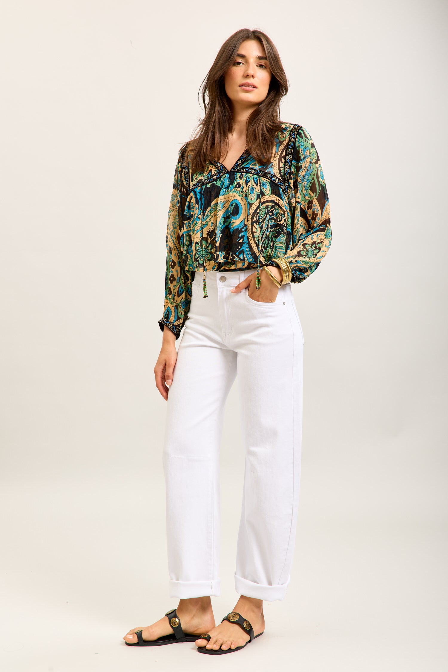 Pantalones vaqueros globo Toxik3 de denim elástico