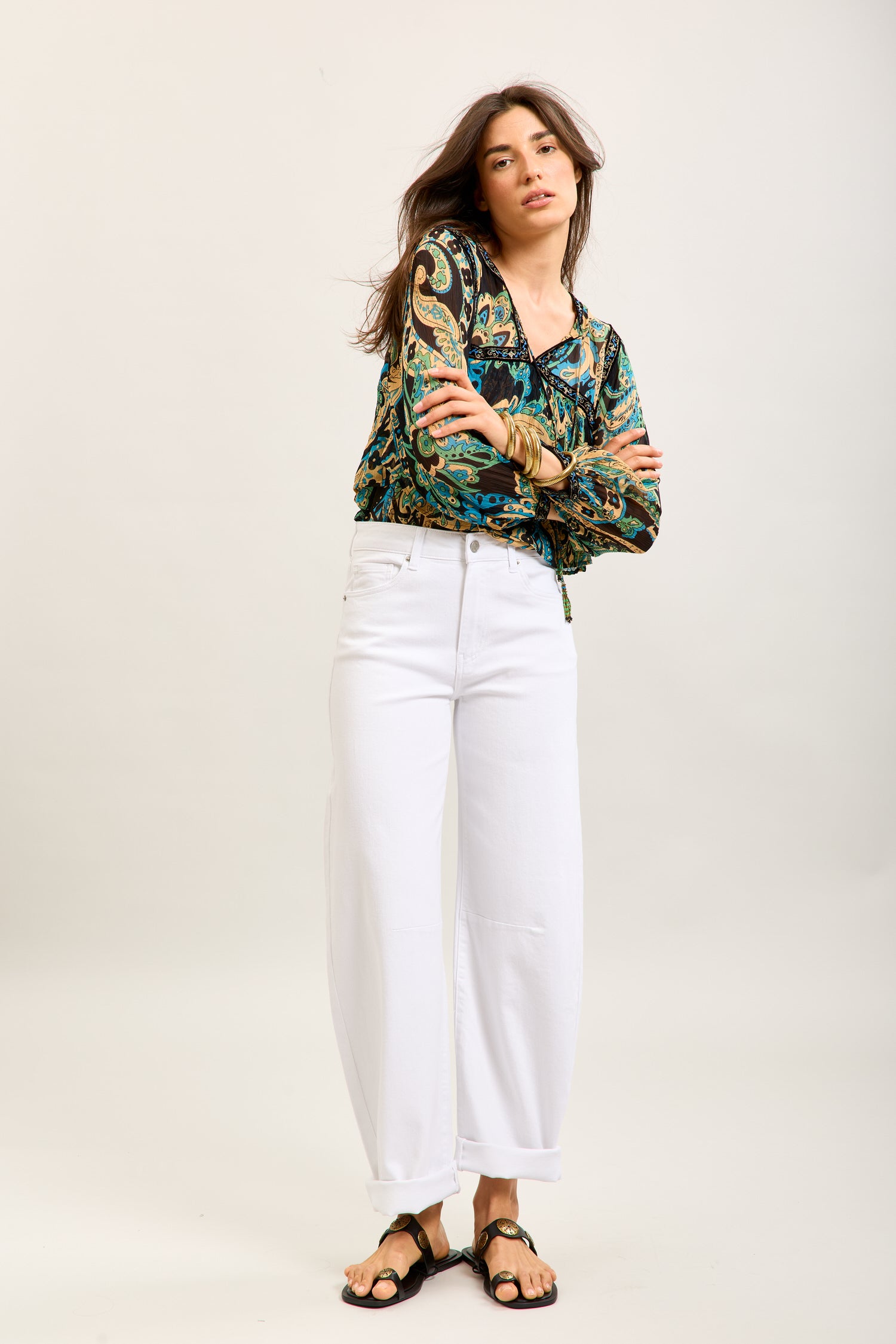 Pantalones vaqueros globo Toxik3 de denim elástico
