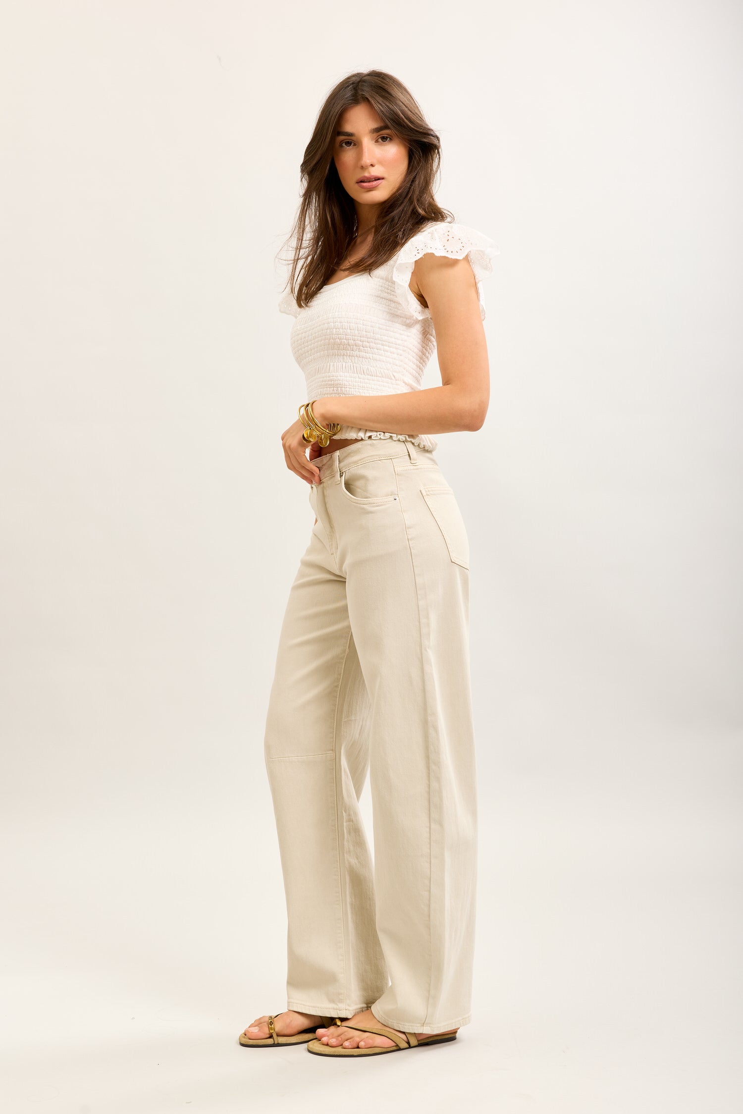 Pantalones vaqueros globo Toxik3 de denim elástico