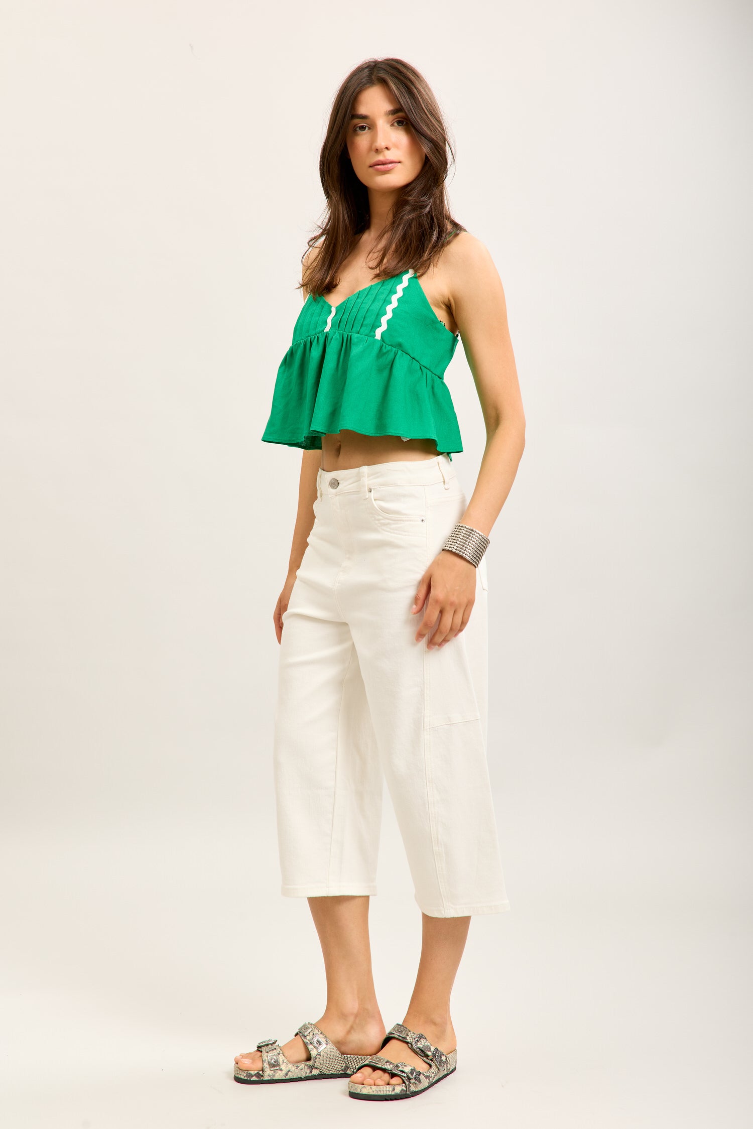 Toxik3 bermuda balloon cropped stretch denim