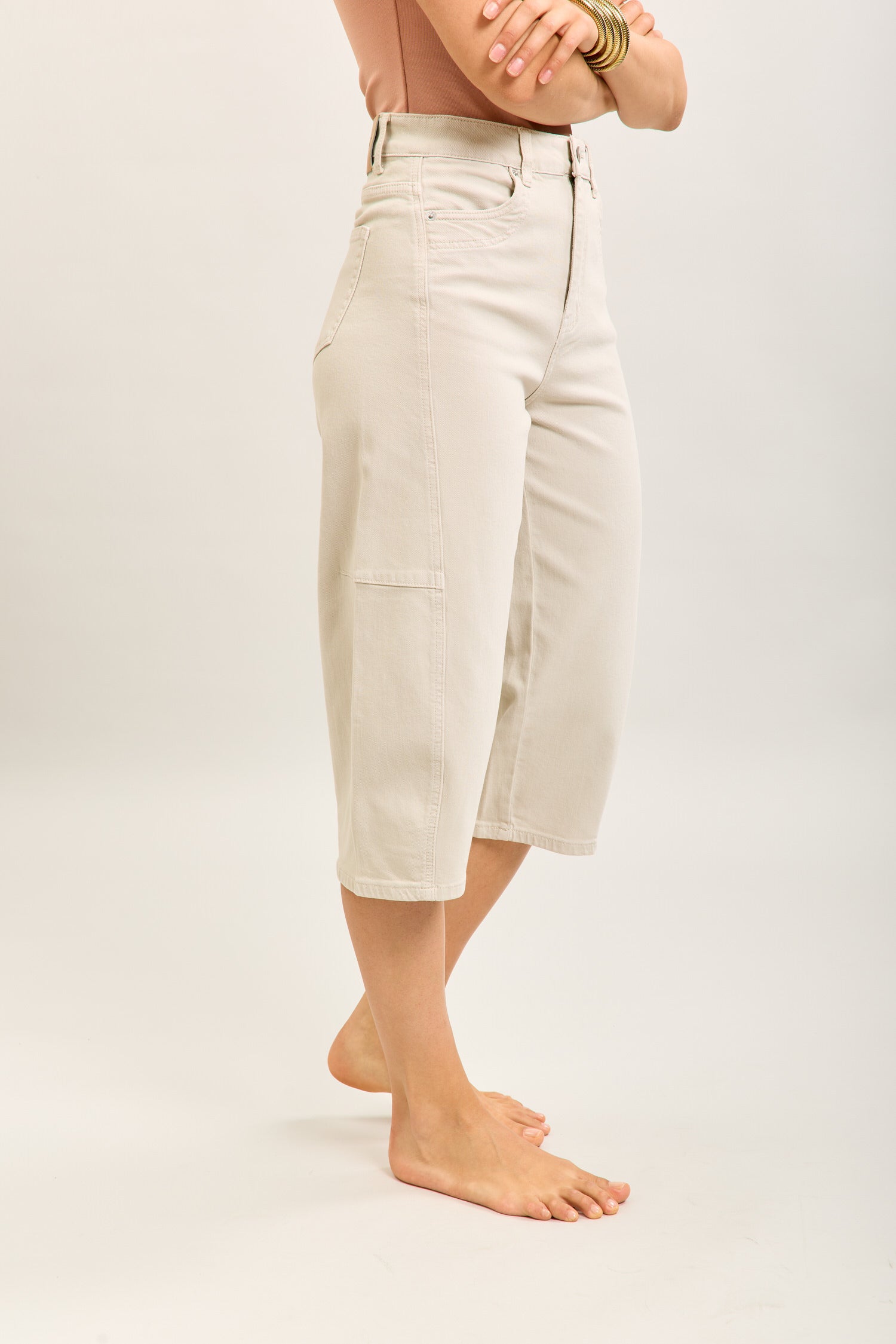 Toxik3 bermuda balloon cropped stretch denim