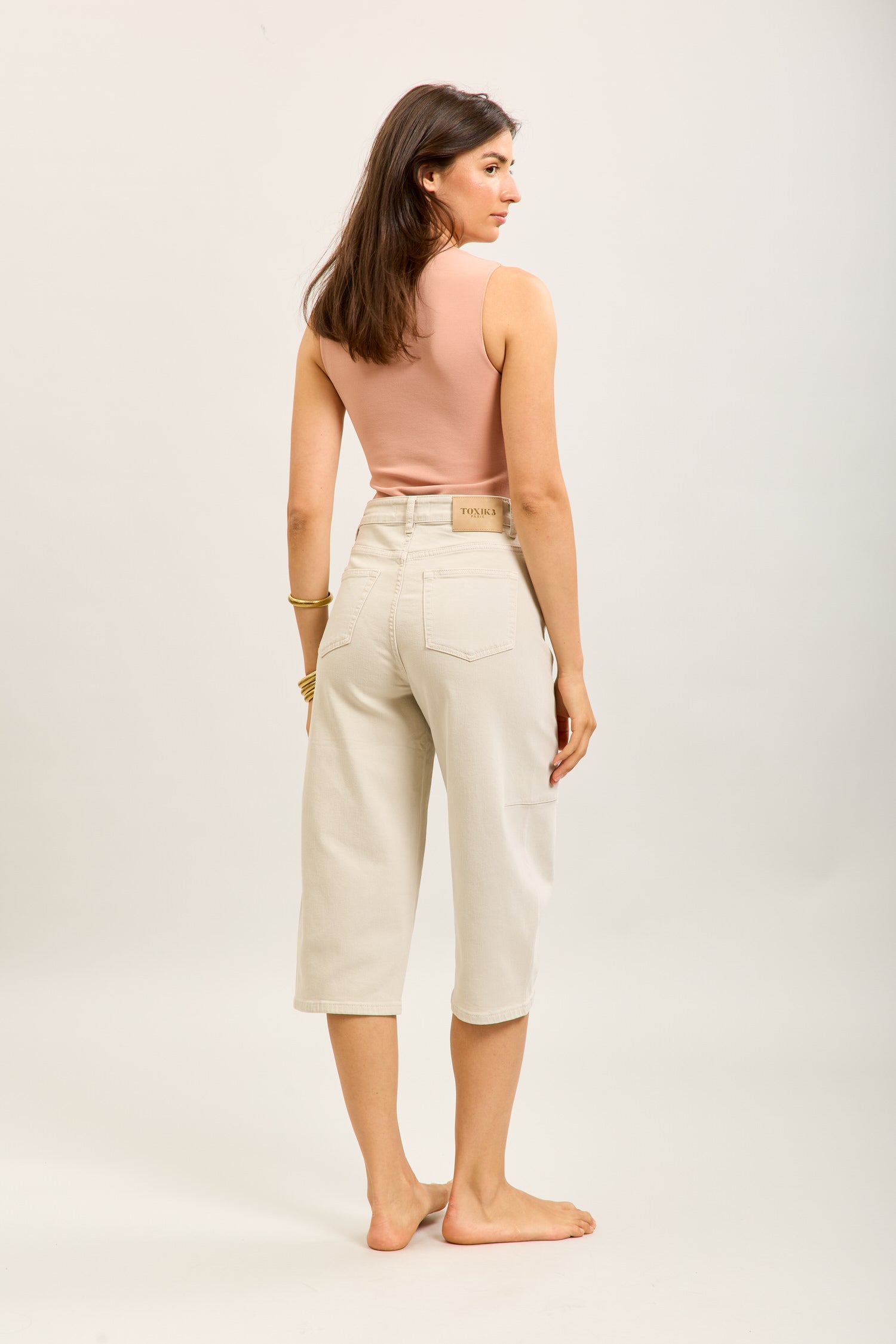 Toxik3 bermuda balloon cropped stretch denim