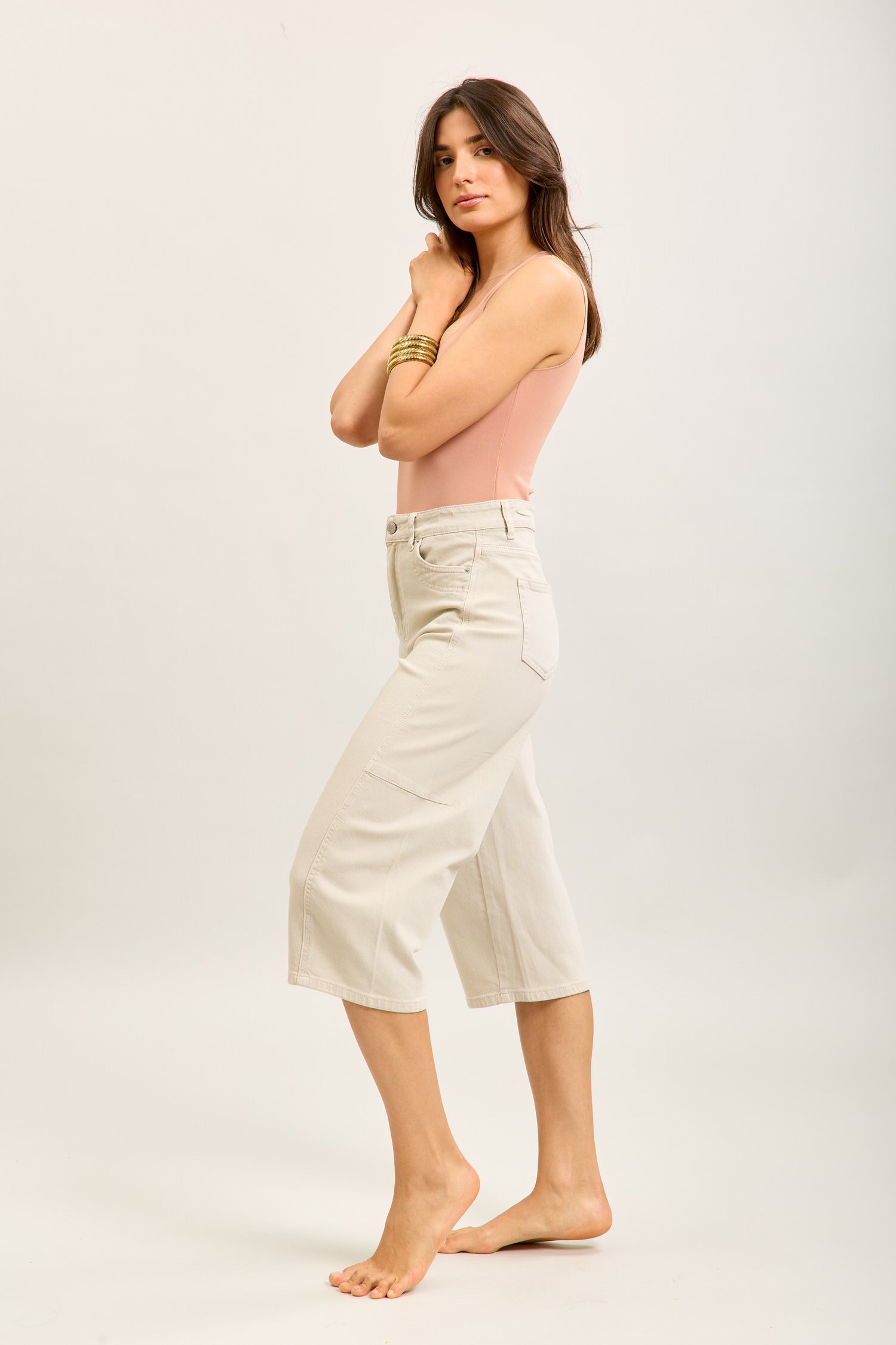 Toxik3 bermuda balloon cropped stretch denim