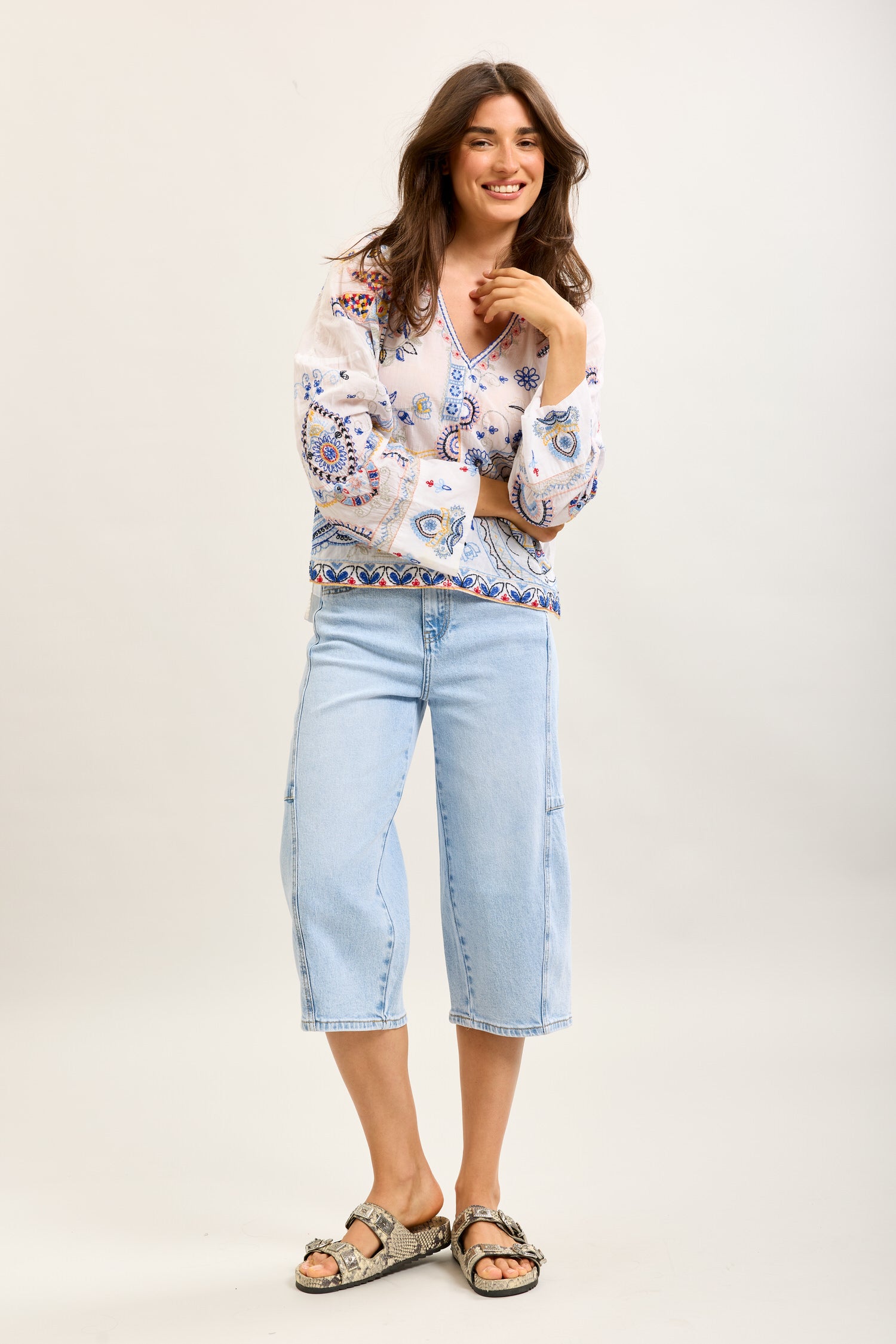 Toxik3 bermuda balloon cropped stretch denim