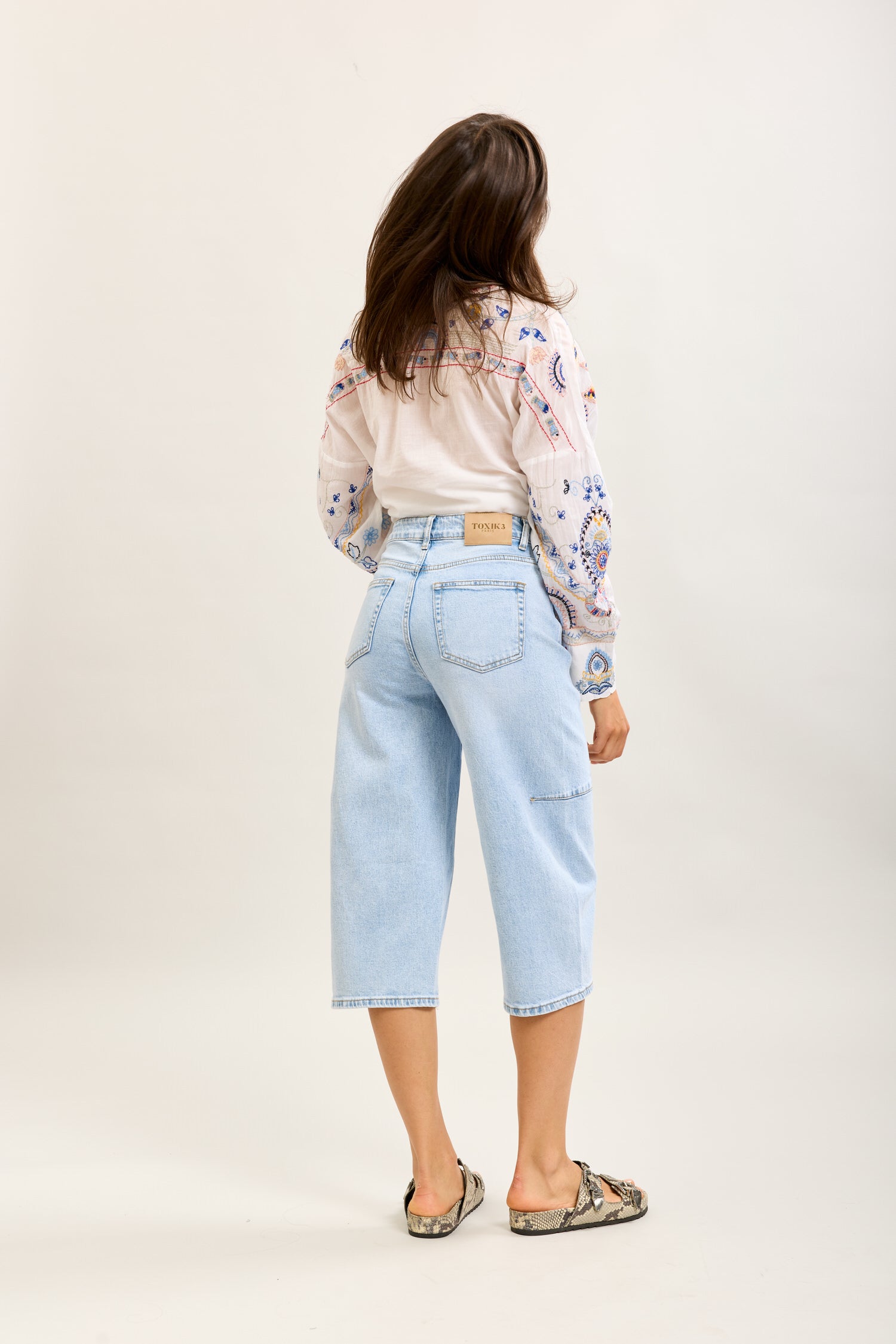 Toxik3 bermuda balloon cropped stretch denim
