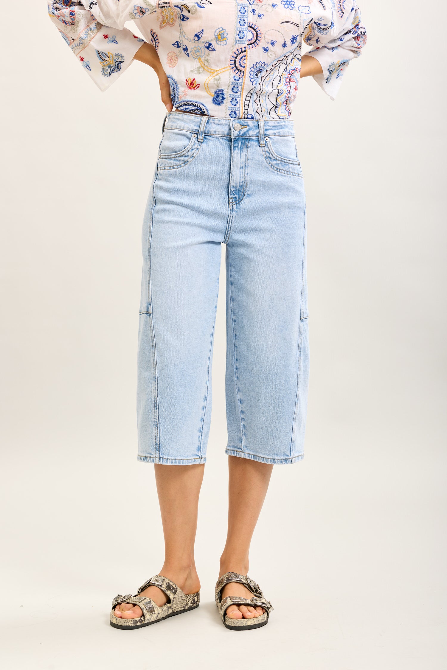 Toxik3 bermuda balloon cropped stretch denim