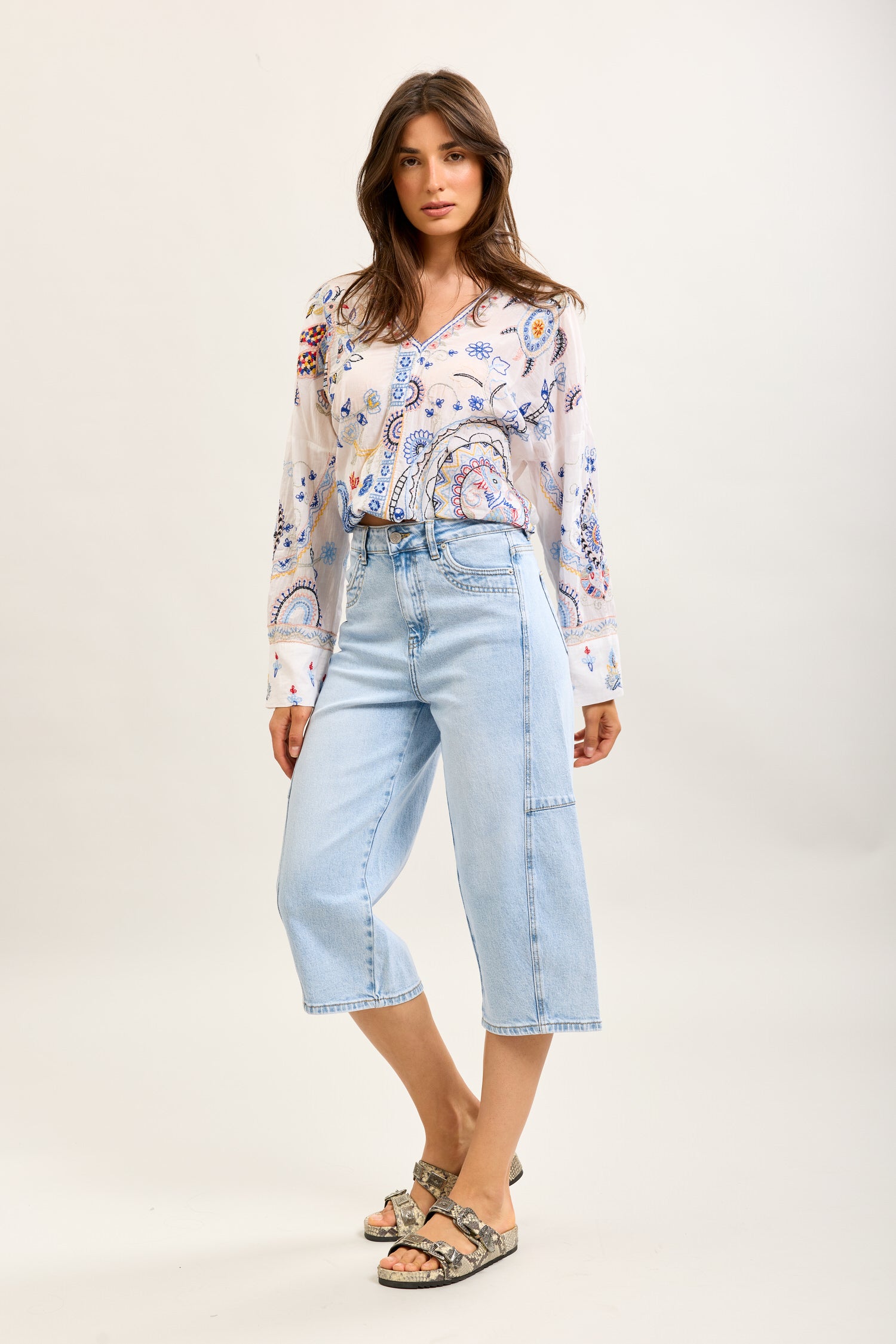 Toxik3 bermuda balloon cropped stretch denim