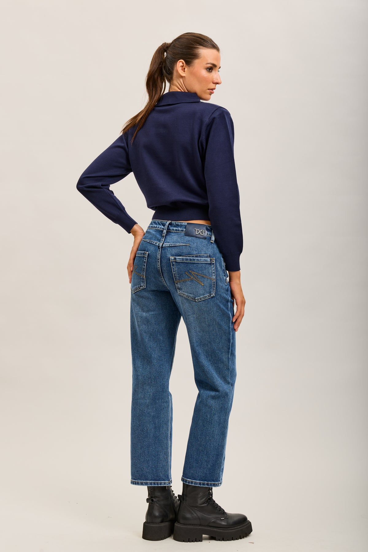 Toxik3 pantalon jean droit crop denim stretch
