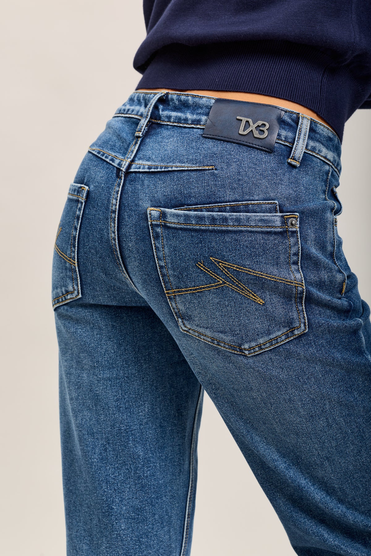 Toxik3 pantalon jean droit crop denim stretch