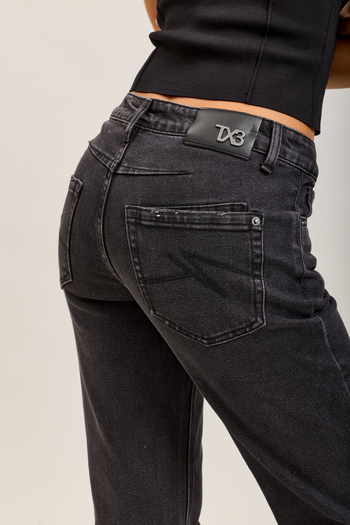 Toxik3 pantalon jean droit crop denim stretch