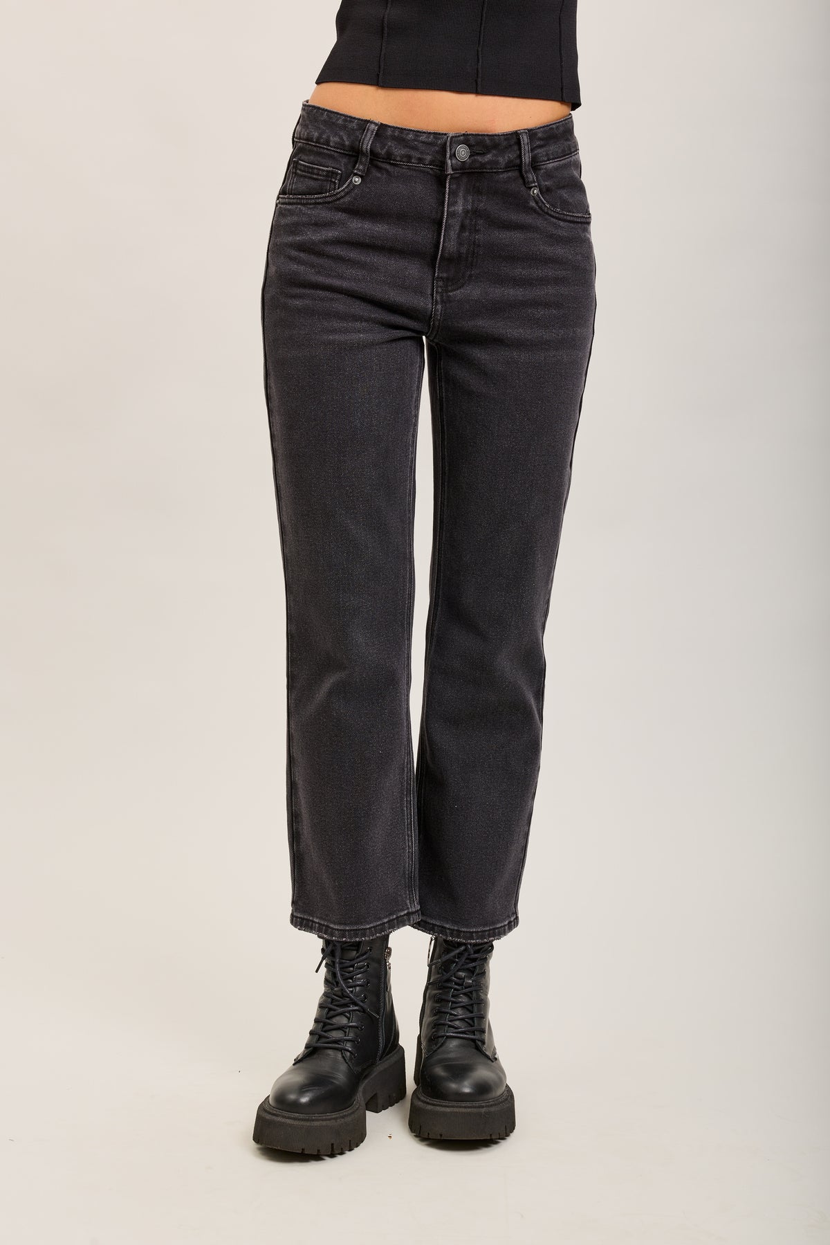 Toxik3 pantalon jean droit crop denim stretch