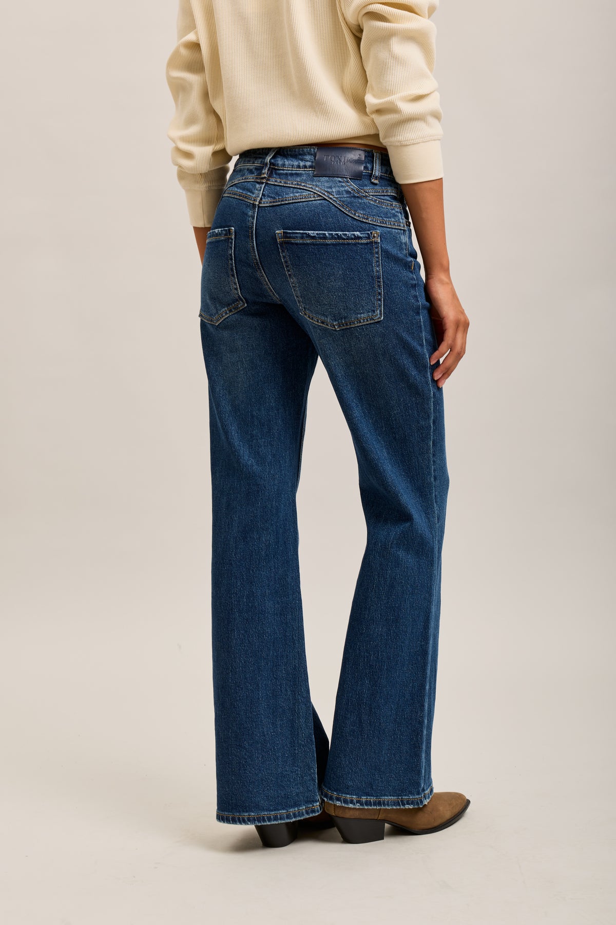 Toxik3 cut-out stretch denim bootcut jean pants