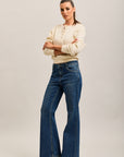 Toxik3 cut-out stretch denim bootcut jean pants