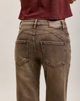 Toxik3 cut-out stretch denim bootcut jean pants