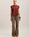 Toxik3 cut-out stretch denim bootcut jean pants