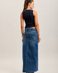Toxik3 langer Stretch-Jeans-Bleistiftrock mit Schlitz