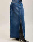 Toxik3 langer Stretch-Jeans-Bleistiftrock mit Schlitz
