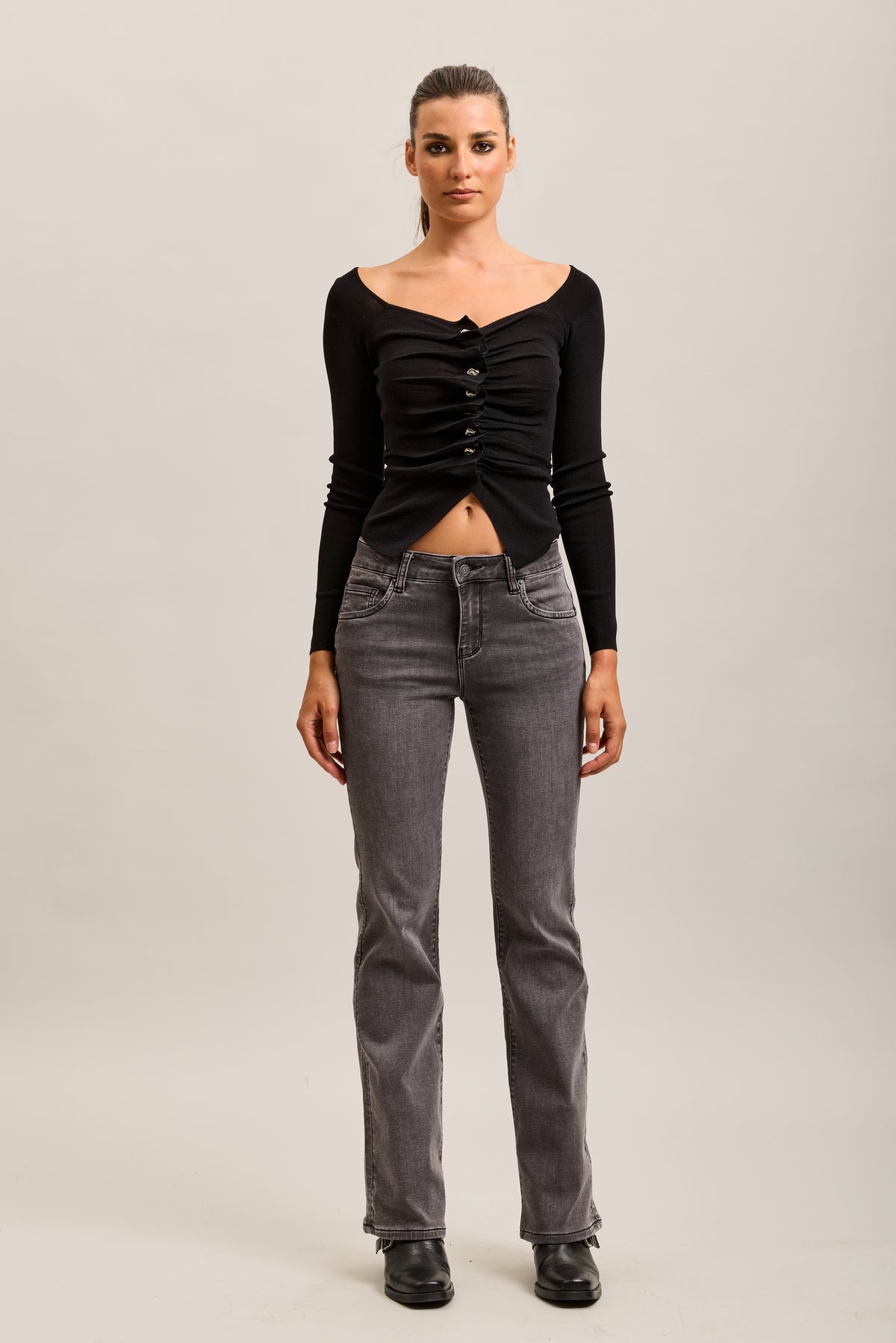 Toxik3 stretch push denim bootcut jean pants