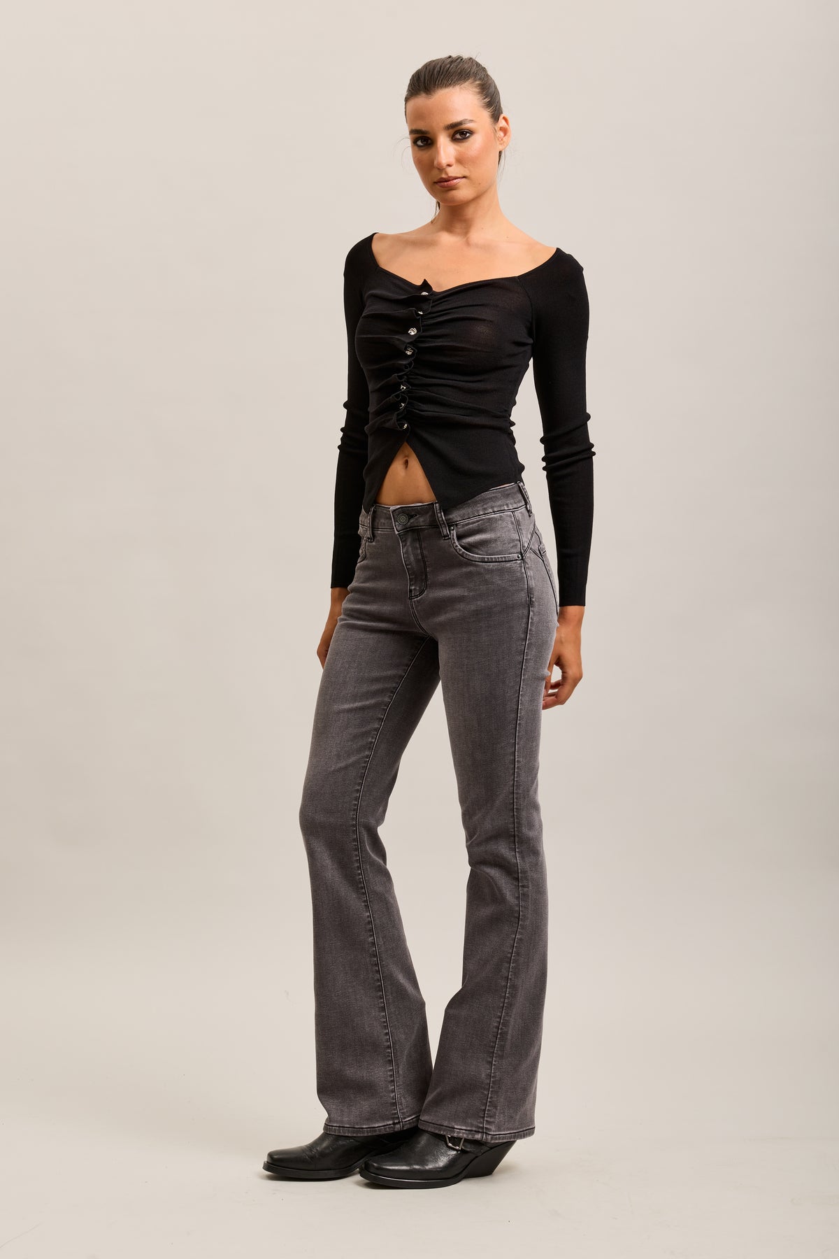 Toxik3 stretch push denim bootcut jean pants