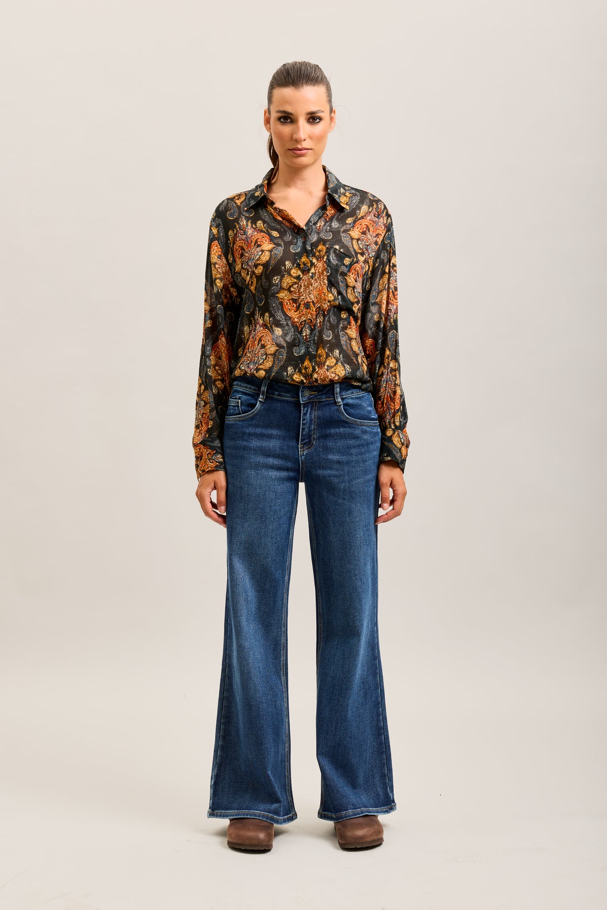 Toxik3 pantalon jean wide denim stretch poches découpes