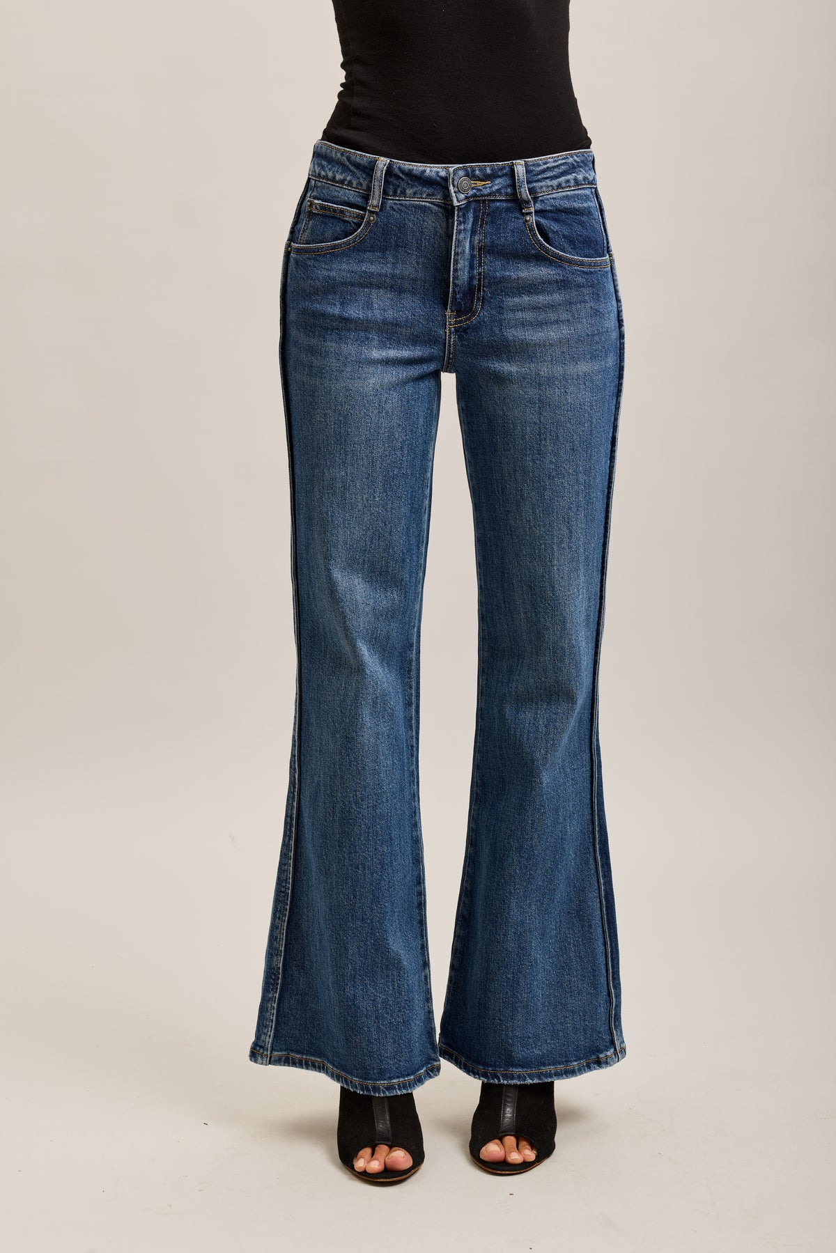 Toxik3 ribbed stretch denim bootcut jean pants
