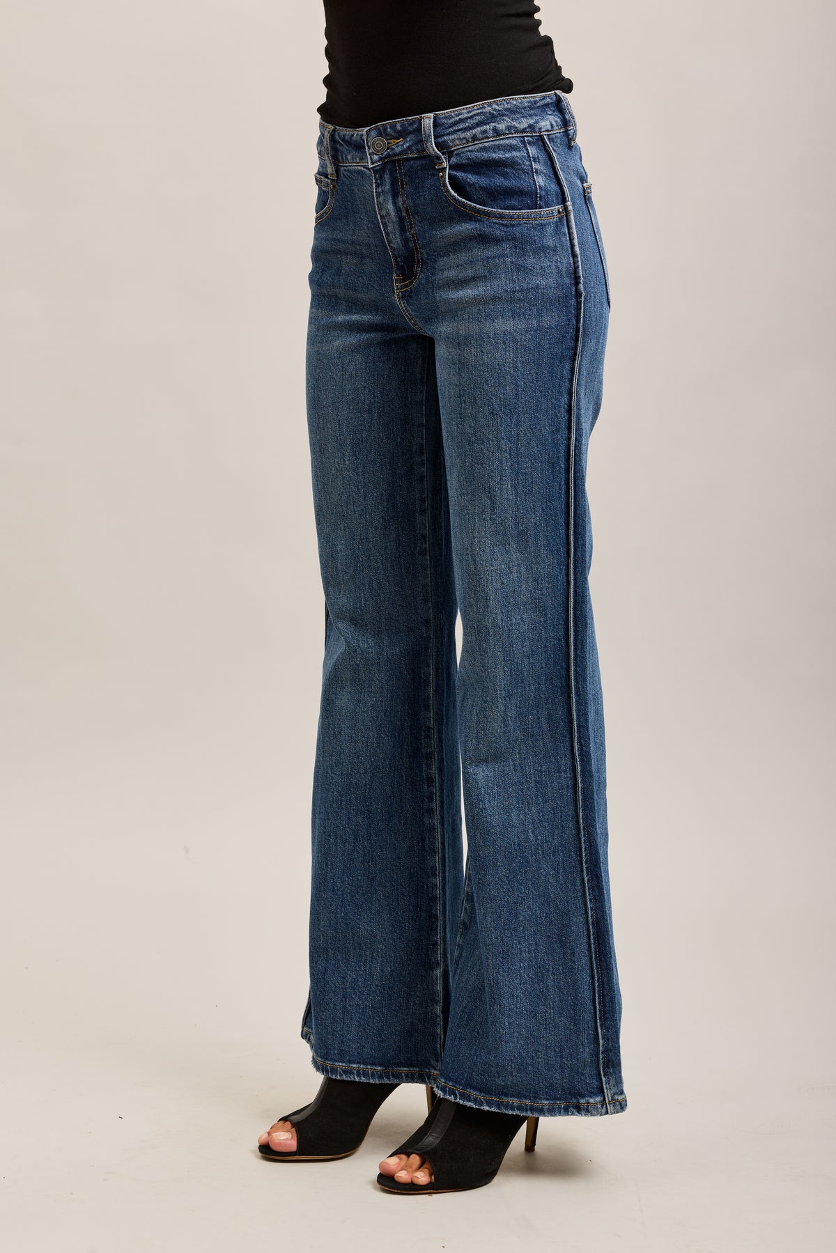 Toxik3 ribbed stretch denim bootcut jean pants