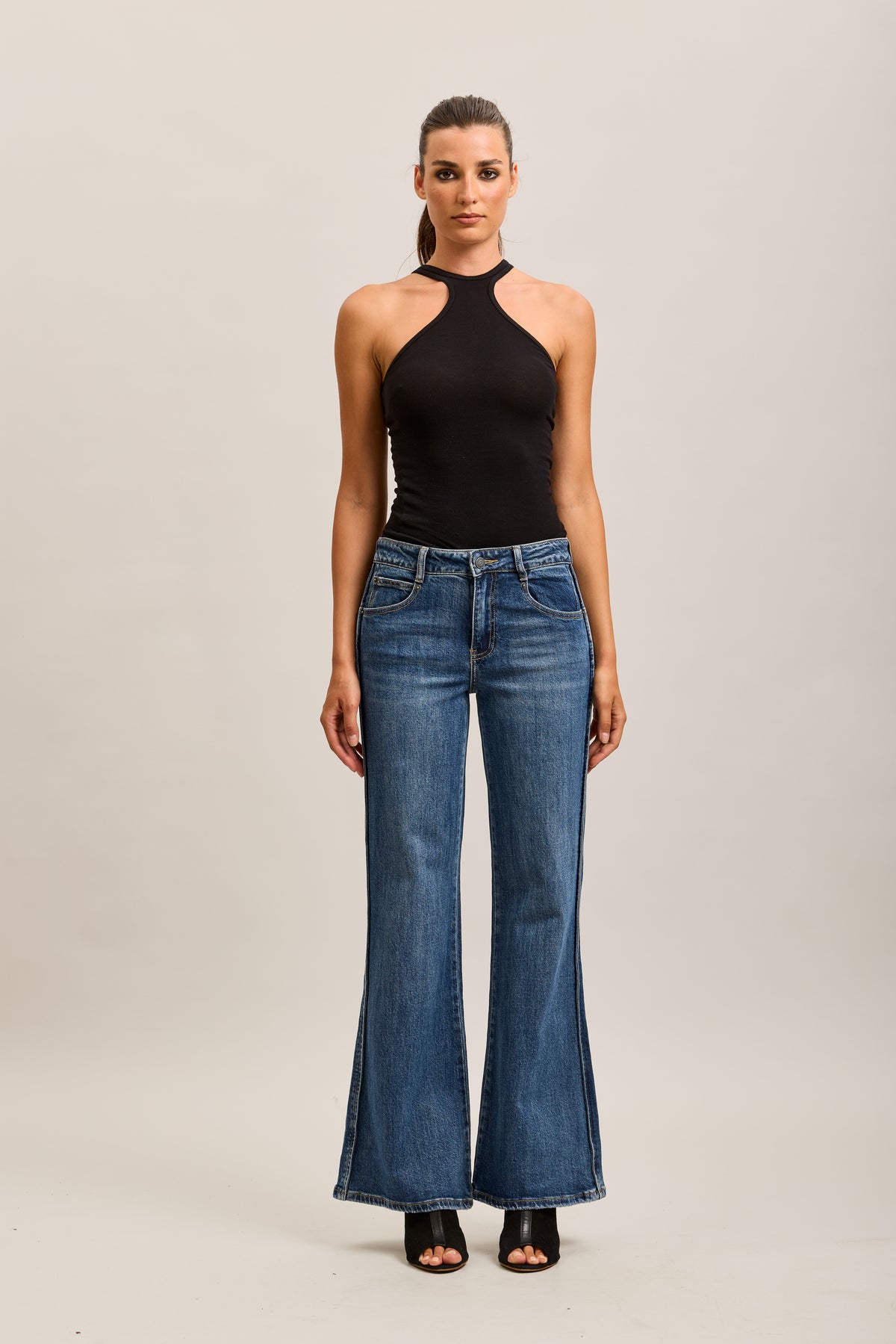 Toxik3 ribbed stretch denim bootcut jean pants