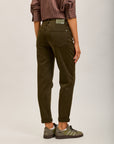 Toxik3 pantalon jean mom cropped denim stretch ourlet
