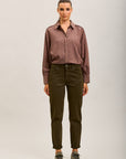 Toxik3 pantalon jean mom cropped denim stretch ourlet
