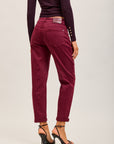 Toxik3 pantalon jean mom cropped denim stretch ourlet
