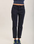 Toxik3 pantalon jean mom cropped denim stretch ourlet