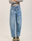 Toxik3 pantalon jean balloon Lyocell asymétrique