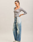 Toxik3 printed stretch denim balloon jean pants
