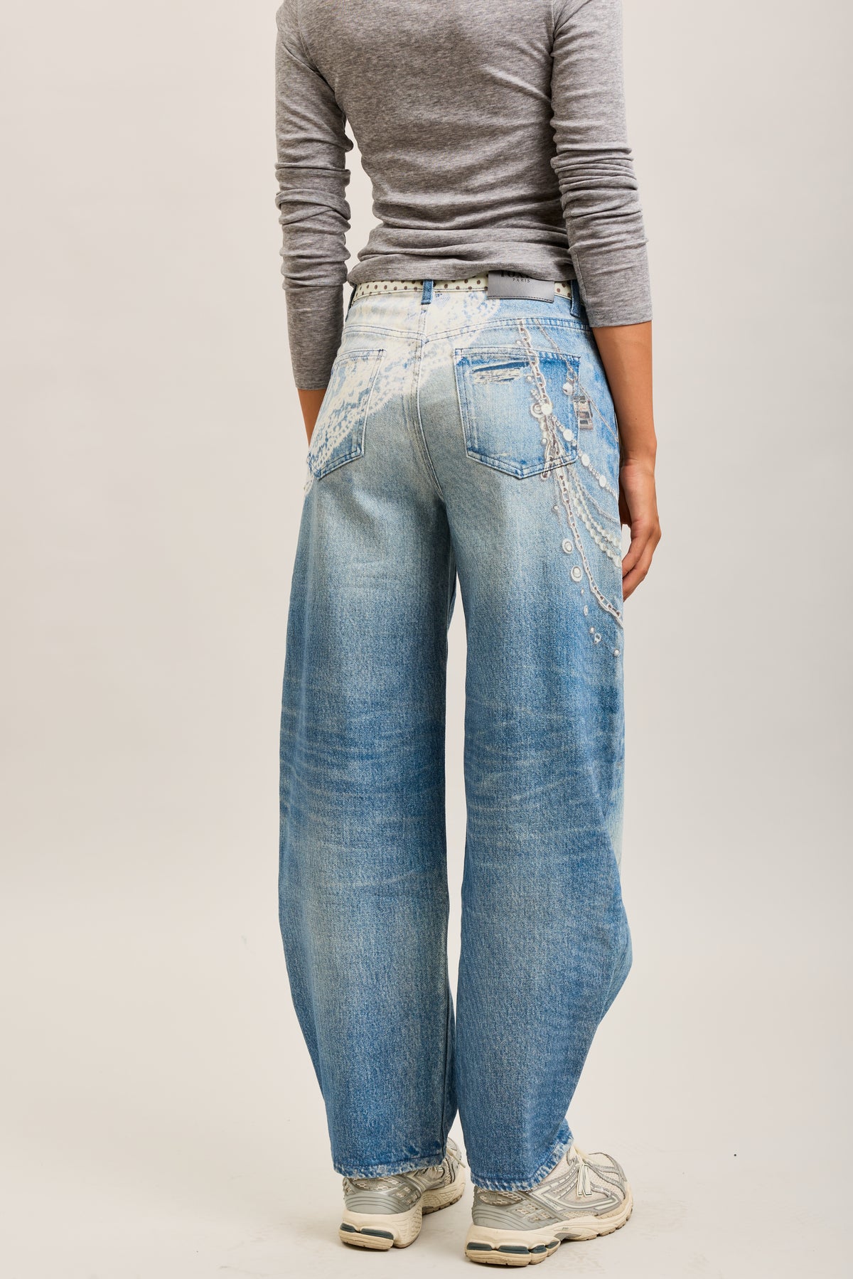 Toxik3 printed stretch denim balloon jean pants