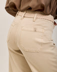 Toxik3 straight cropped denim stretch jean pants with belt
