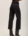 Toxik3 straight cropped denim stretch jean pants with belt