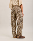 Toxik3 pantalones vaqueros globo de denim elástico con estampado de leopardo
