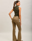 Toxik3 stretch denim bootcut jean pants buttoned pockets