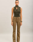 Toxik3 stretch denim bootcut jean pants buttoned pockets