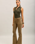 Toxik3 stretch denim bootcut jean pants buttoned pockets