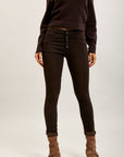 Toxik3 super stretch creased slim jeans with cuffed buttons - essential collection