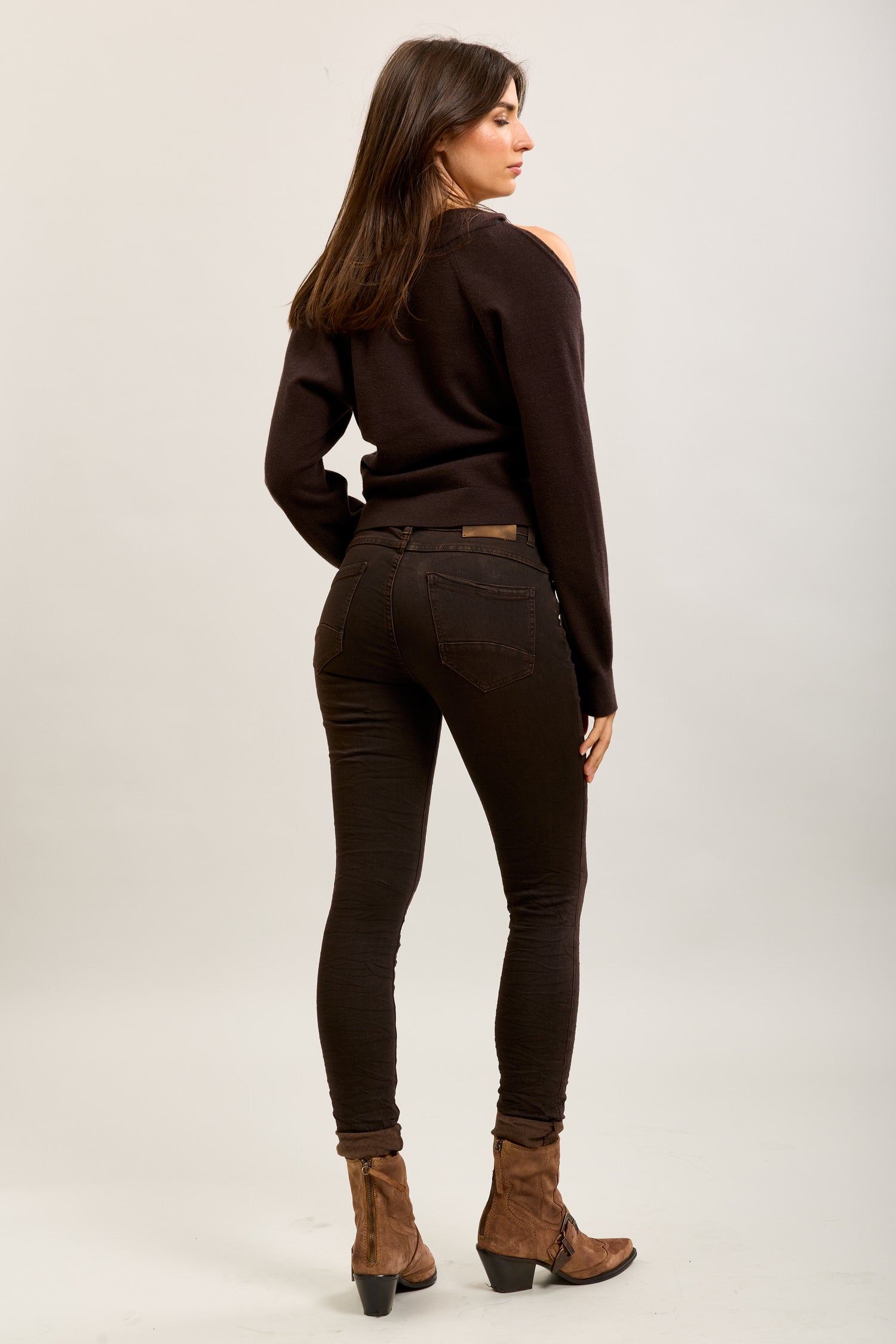 Toxik3 super stretch creased slim jeans with cuffed buttons - essential collection