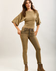 Toxik3 super stretch creased slim jeans with cuffed buttons - essential collection