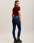 Toxik3 super stretch wrinkled slim denim jean pants with cuffed buttons