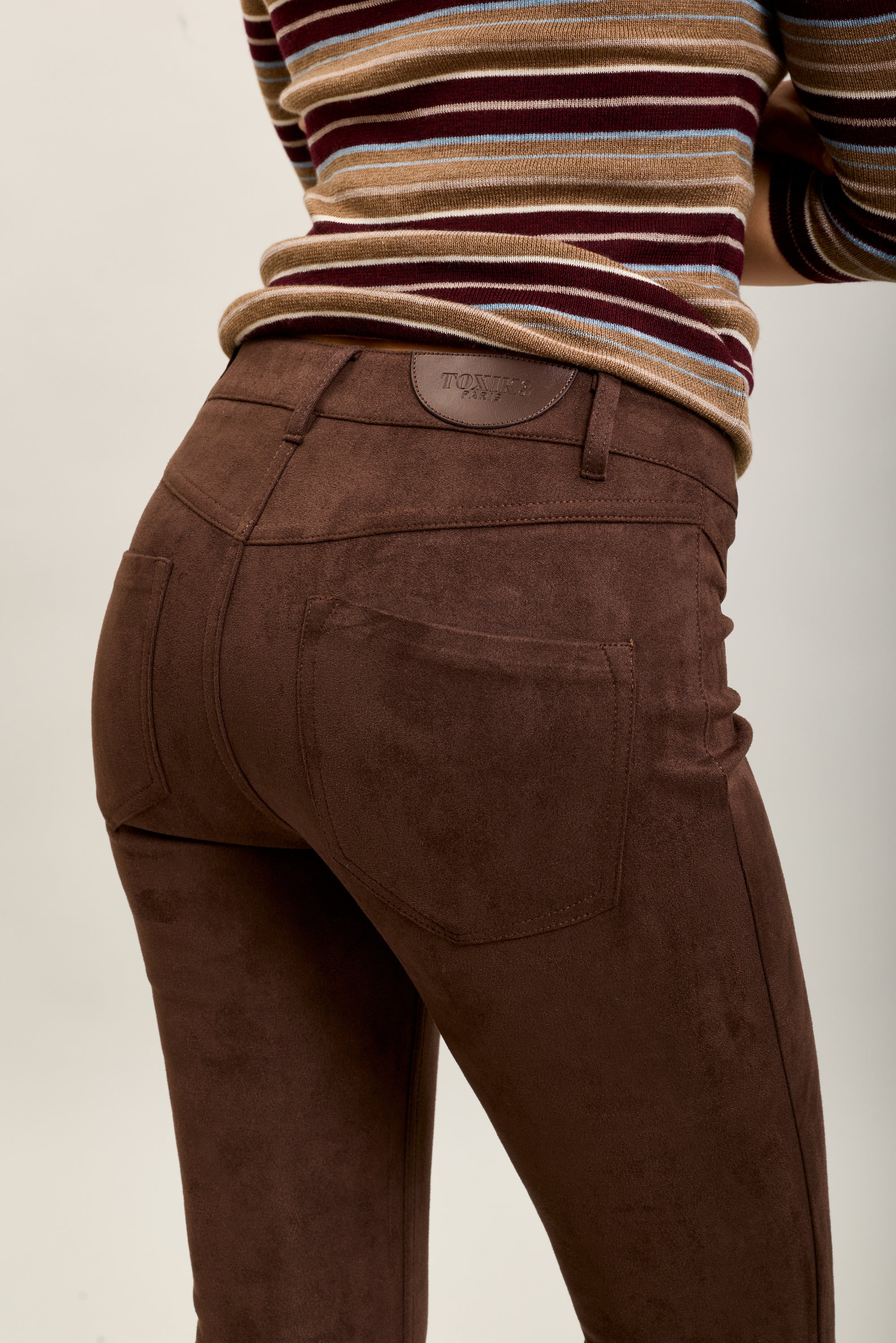 [to_review] Toxik3 pantalon velour stretch bootcut lacet
