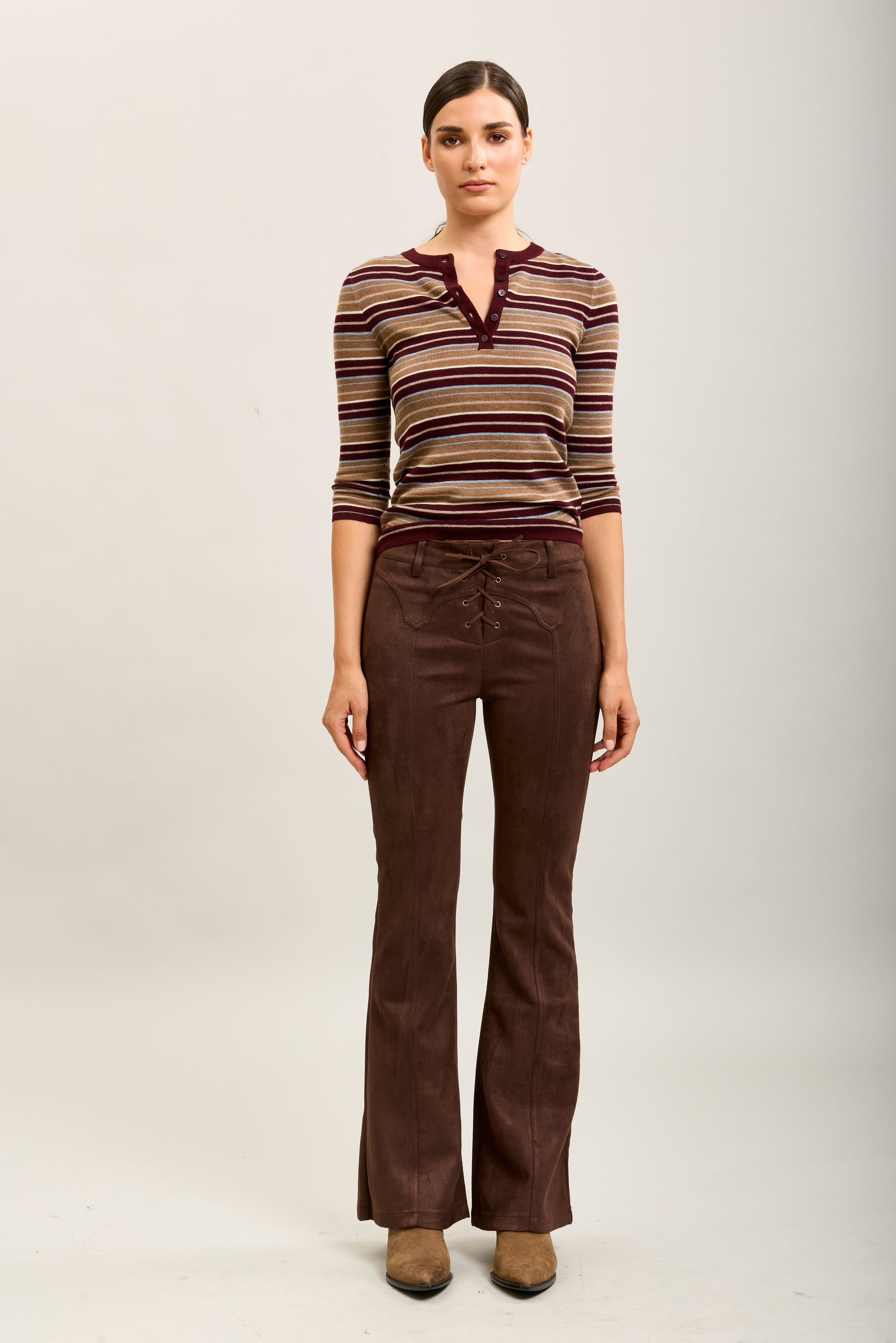 [to_review] Toxik3 pantalon velour stretch bootcut lacet