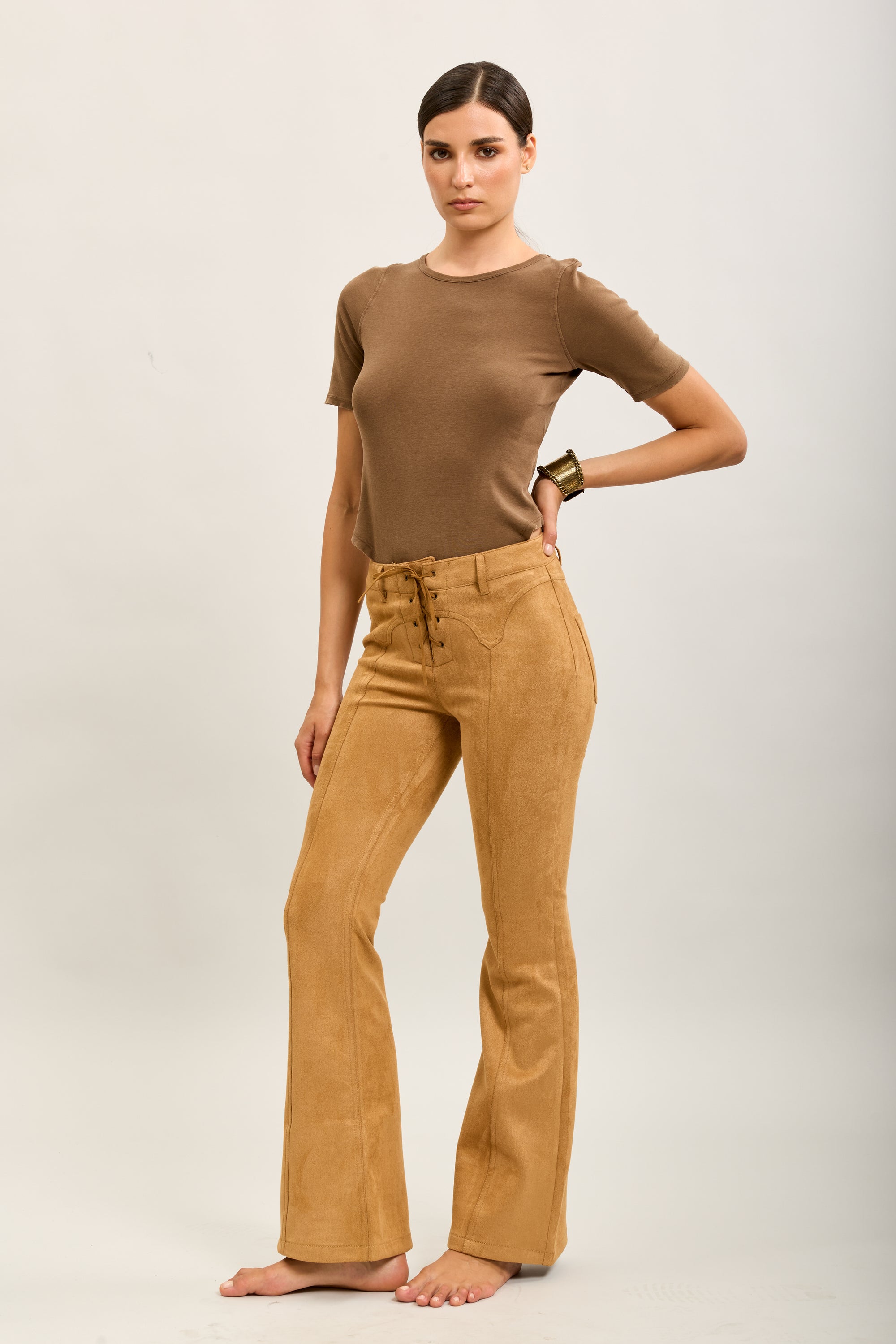 [to_review] Toxik3 pantalon velour stretch bootcut lacet