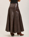 Toxik3 long faux leather pencil skirt