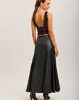 Toxik3 long faux leather pencil skirt