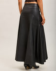 Toxik3 long faux leather pencil skirt